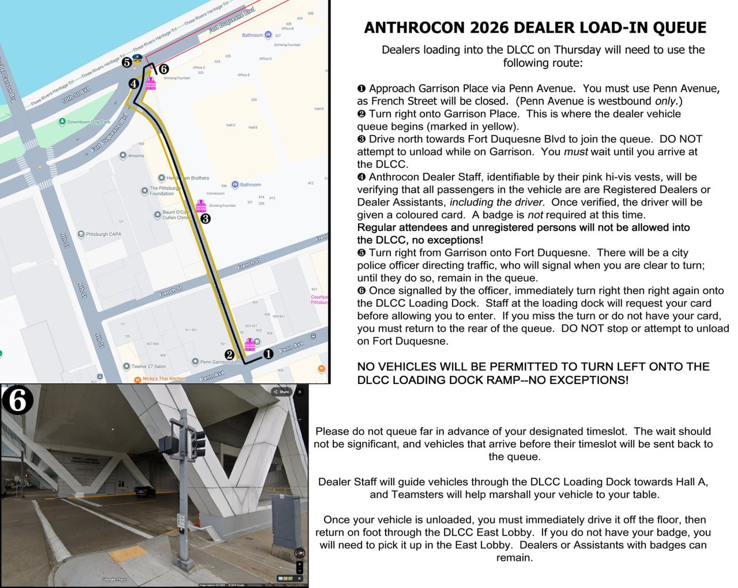 A diagram of the Anthrocon 2026 Dealers Room where different vendors are located.